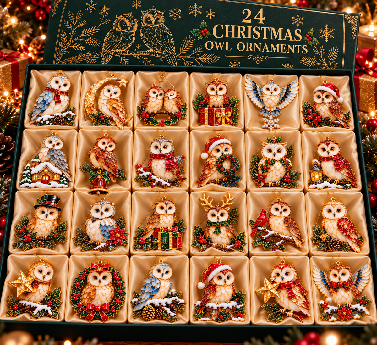 Stained-Glass Owl Advent Calendar