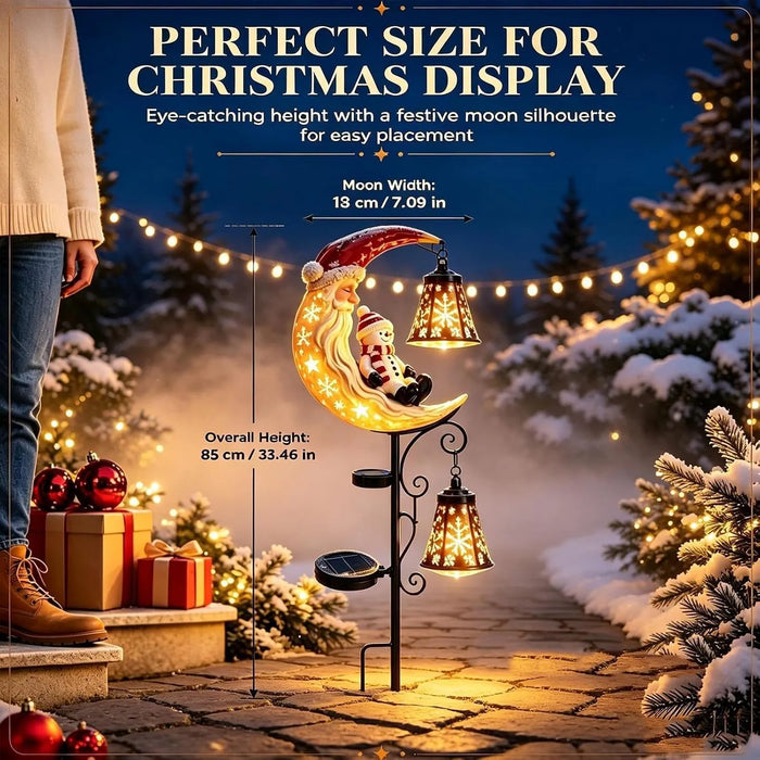🤩Solar Christmas Moon Snowman Lamp Post Decoration, Santa Claus🎅💖
