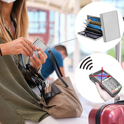 💳 Stainless Steel RFID-Blocking Card Holder