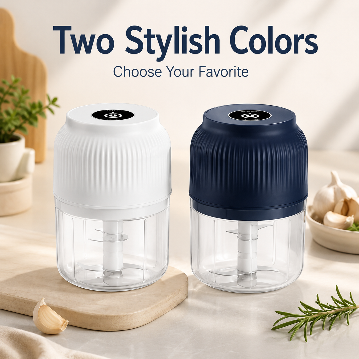 ✨ Mini Electric Food Chopper – One-Press Garlic & Veggie Prep 🍳🥕🧄