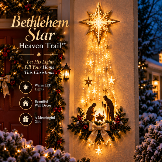 ✝️ Bethlehem Starof Faith™  – Lighted Nativity Wall Decor✨