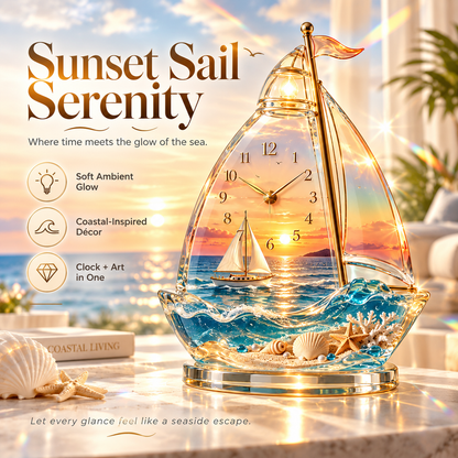 🔥 Last Day 50% OFF-🌊Coastal Glow Crystal Clock Collection — Bring the Beauty of the Sea Home ✨