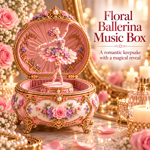 🌸 Last Day 50% OFF Floral Ballerina Music Box – A Romantic Keepsake With a Magical Butterfly Reveal 🦋