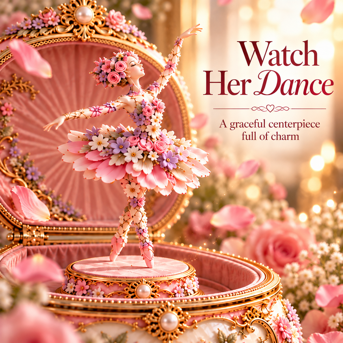 🌸 Last Day 50% OFF Floral Ballerina Music Box – A Romantic Keepsake With a Magical Butterfly Reveal 🦋