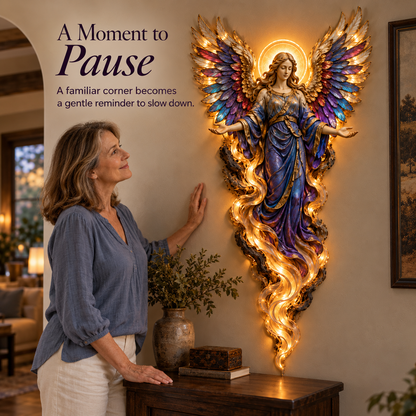 🔥 LAST DAY 50% OFF-✝️ Heavenly Radiance™ Lighted Angel Wall Sculpture ✨