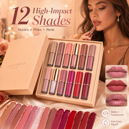 [💥LIMITED DEAL] 💄 12-Color Liquid Lipstick Gift Set