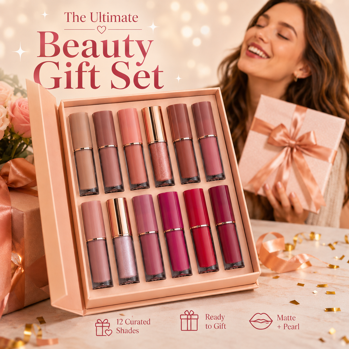 [💥LIMITED DEAL] 💄 12-Color Liquid Lipstick Gift Set