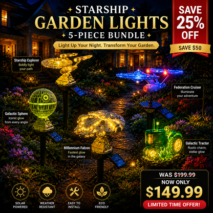 🔥 TODAY 52% OFF 🌌Turn Your Backyard Into a Sci-Fi Wonderland — 🌠Sci-Fi Starship Solar Garden Light