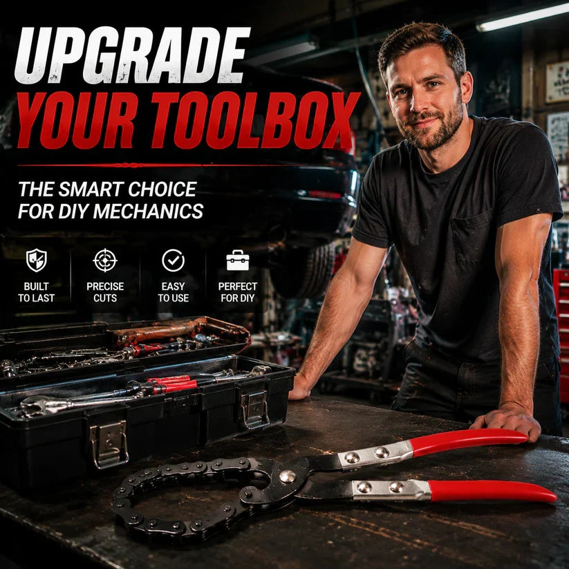 🔧 Chain Exhaust Pipe Cutter | Spark-Free 360° Manual Tube Cutting Tool