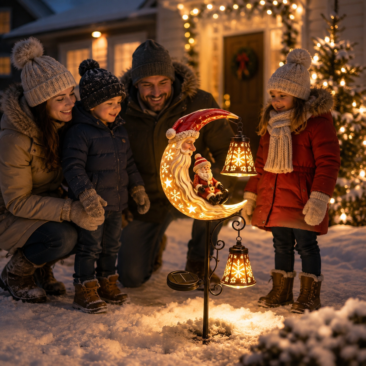 🎅Christmas Early Discount 49% Off - 🔥Santa’s Moonlight Lantern Solar Garden Stake⛄