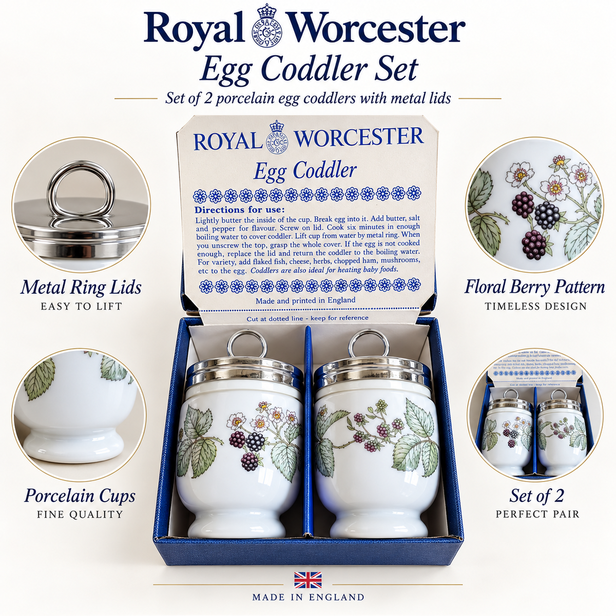 Egg Coddlers Setswith Lids