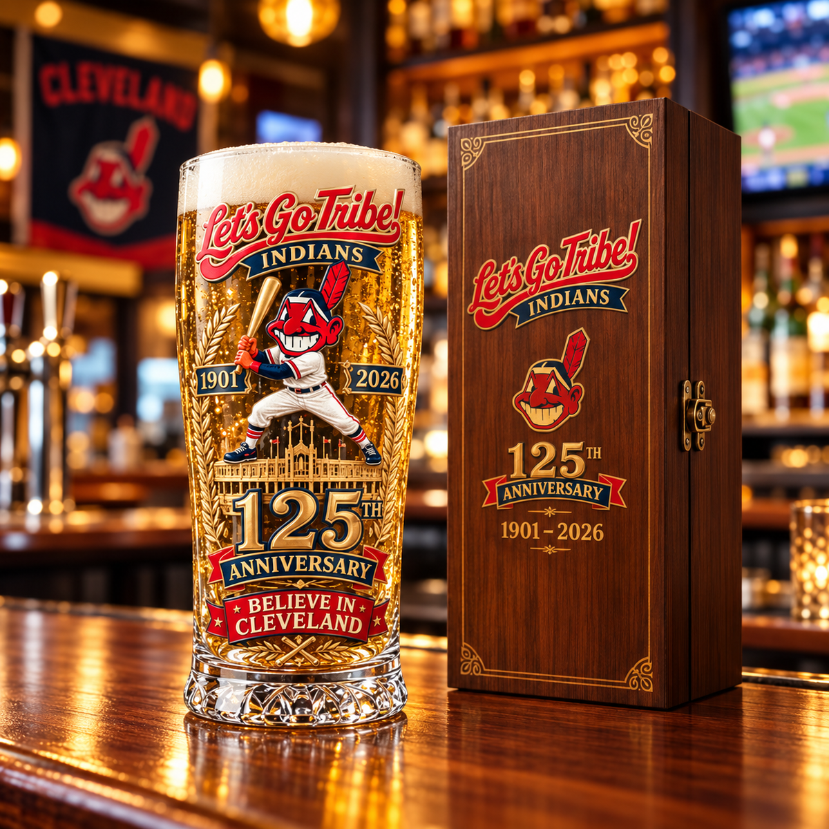 ⚾🏆 125th Anniversary Baseball Legacy Pint Glass – Commemorative Collector’s Edition