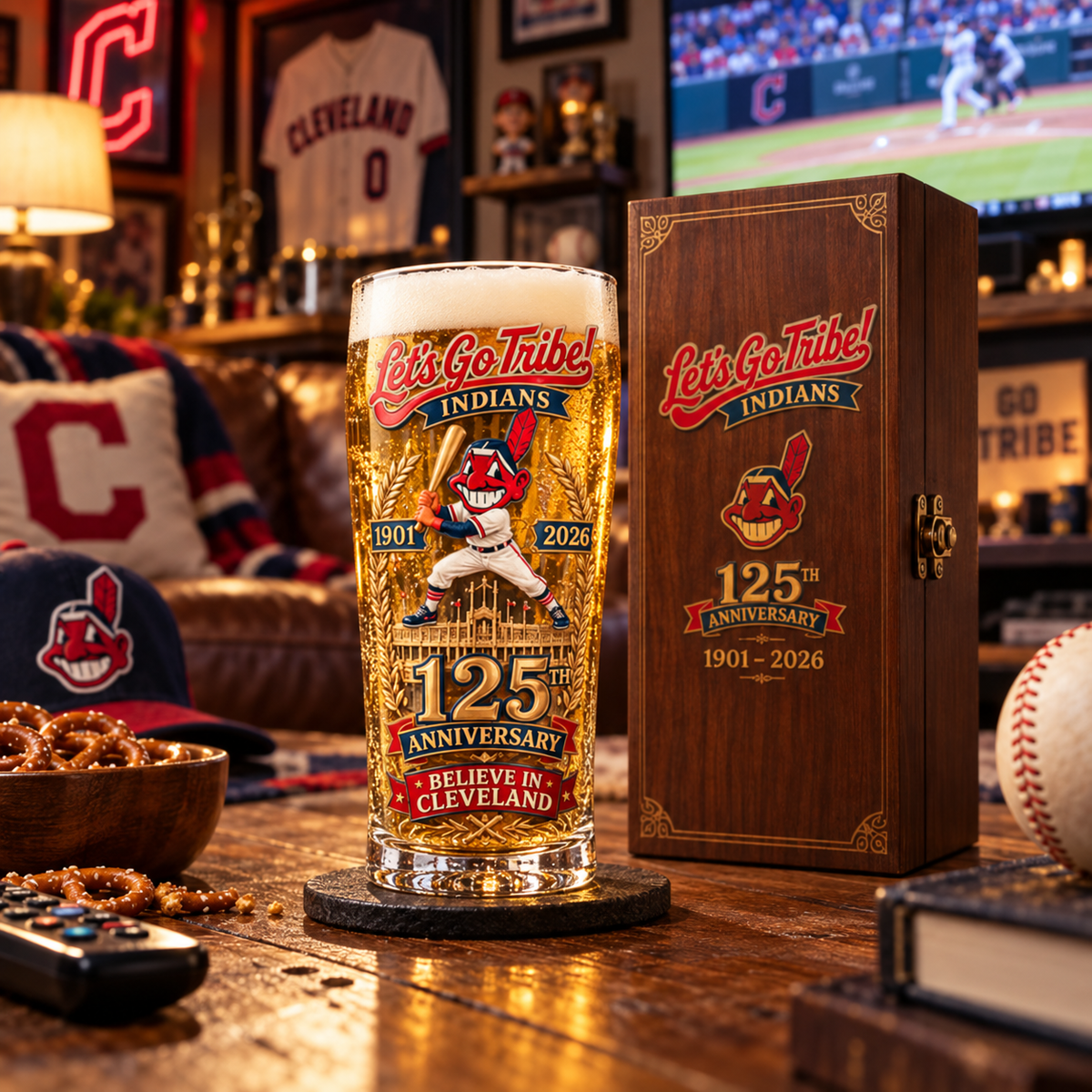 ⚾🏆 125th Anniversary Baseball Legacy Pint Glass – Commemorative Collector’s Edition