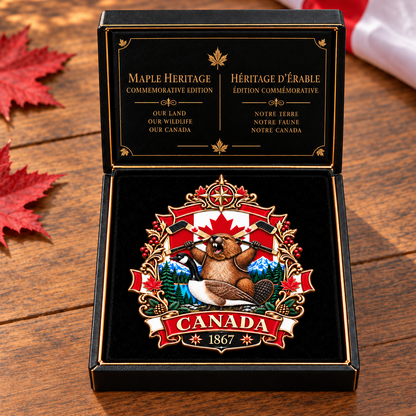 🍁 Canada 160th Anniversary “A Mari Usque Ad Mare” Tribute Badge | 3.5-Inch 3D Metal Enamel Keepsake 🇨🇦