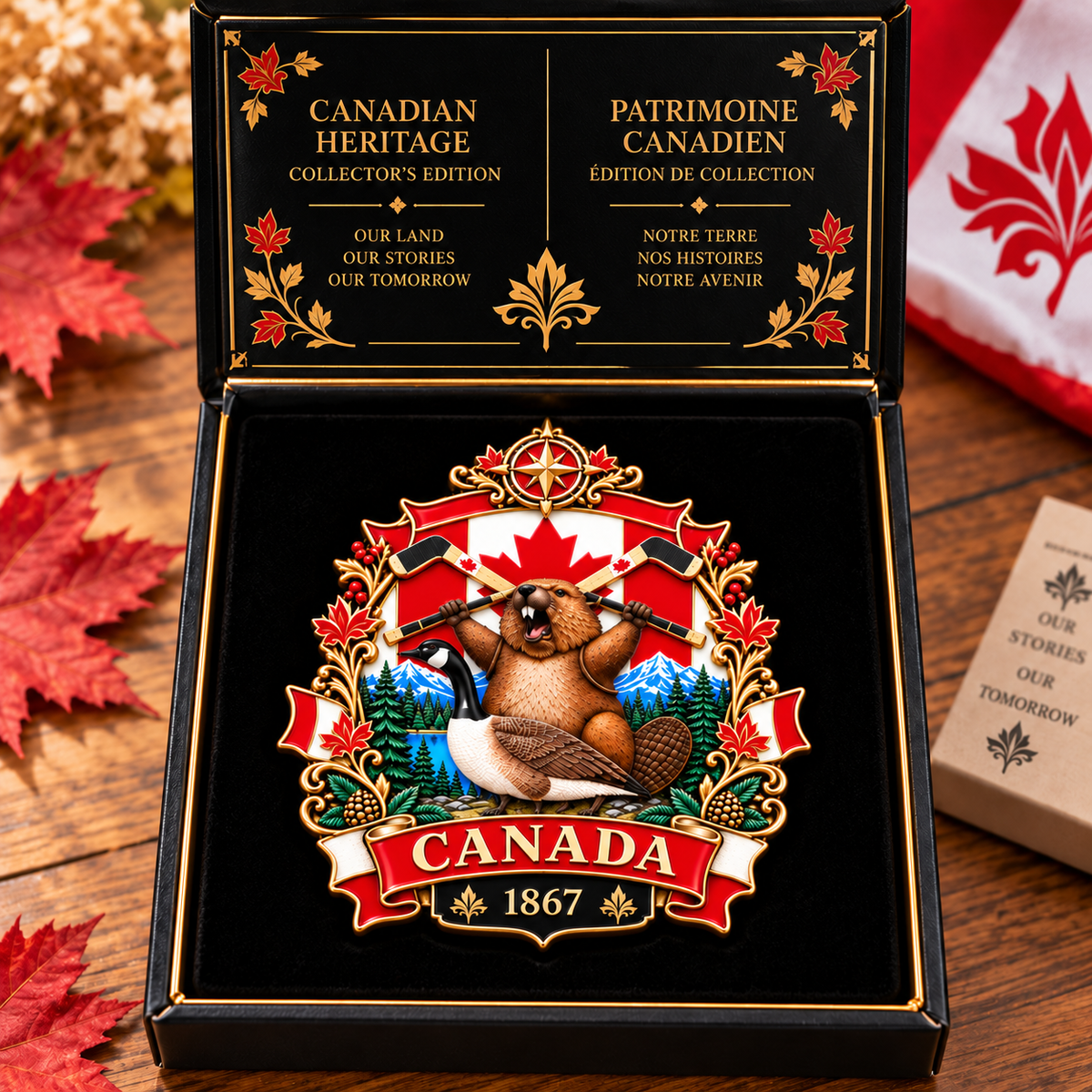 🍁 Canada 160th Anniversary “A Mari Usque Ad Mare” Tribute Badge | 3.5-Inch 3D Metal Enamel Keepsake 🇨🇦