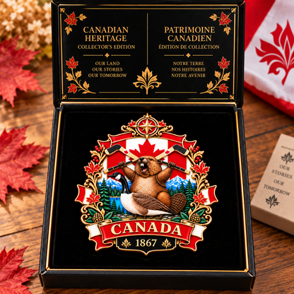 🍁 Canada 160th Anniversary “A Mari Usque Ad Mare” Tribute Badge | 3.5-Inch 3D Metal Enamel Keepsake 🇨🇦