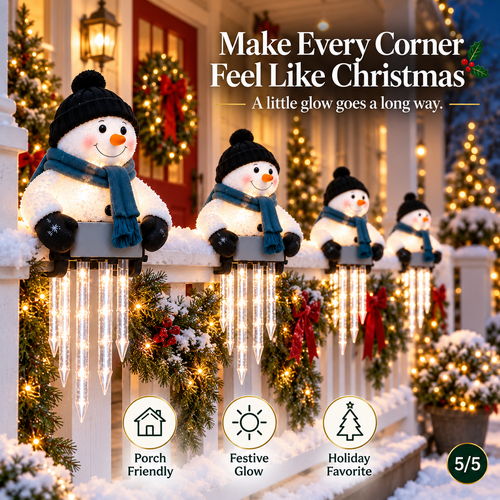 ☃️Today 49% OFF🔥 - WinterGlow Snowman Icicle Light Decor