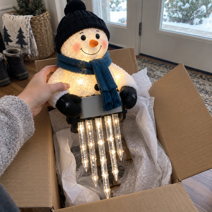 ☃️Today 49% OFF🔥 - WinterGlow Snowman Icicle Light Decor