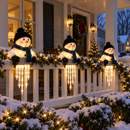 ☃️Today 49% OFF🔥 - WinterGlow Snowman Icicle Light Decor