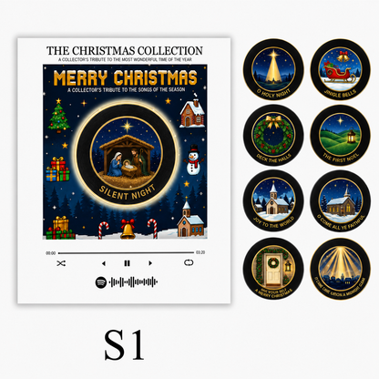 🎄 Interactive Christmas Music Fridge Magnet: Plays 9 Classic Songs for Festive Kitchen Decor! 🎵✨