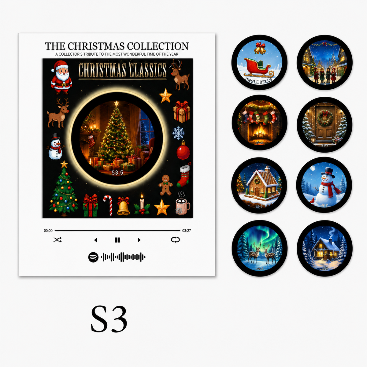 🎄 Interactive Christmas Music Fridge Magnet: Plays 9 Classic Songs for Festive Kitchen Decor! 🎵✨