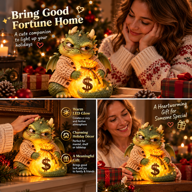 Green Fortune Dragon as a charming Christmas gift