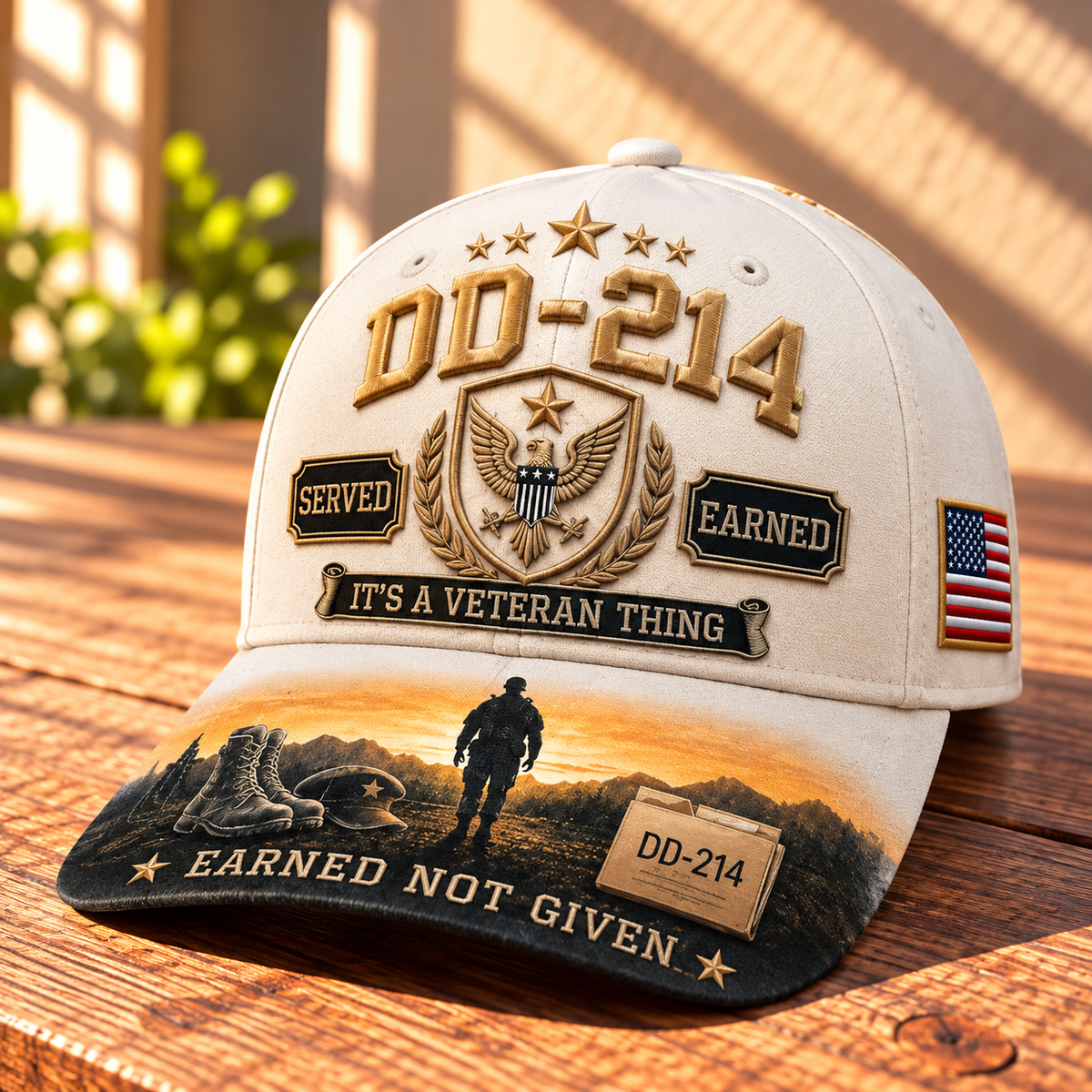 100% Handmade DD-214 Veteran Honor Embroidered Cap (𝗧𝗵𝗼𝗺𝗮𝘀 𝗠𝗶𝗹𝗹𝗲𝗿 𝐇𝐚𝐧𝐝𝐦𝐚𝐝𝐞®)-Buy 2 Get Extra 10% Off