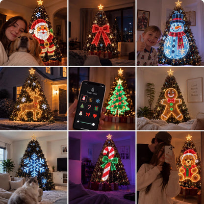 🎄 Smart Animated Christmas Tree Lights – App-Controlled Moving LED Designs