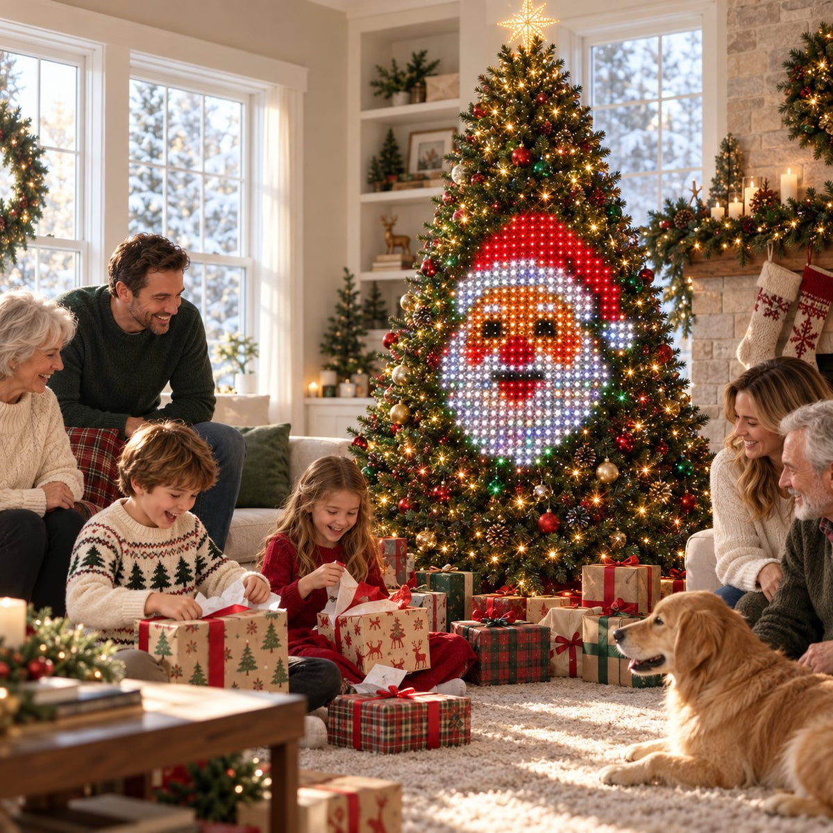 🎄 Smart Animated Christmas Tree Lights – App-Controlled Moving LED Designs