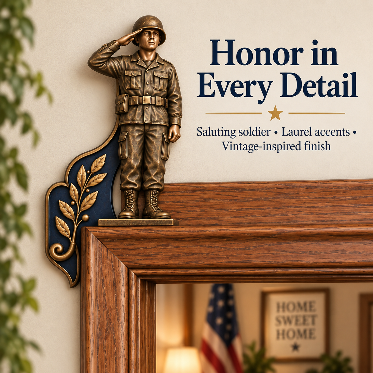 Veteran patriotic entrance decoration