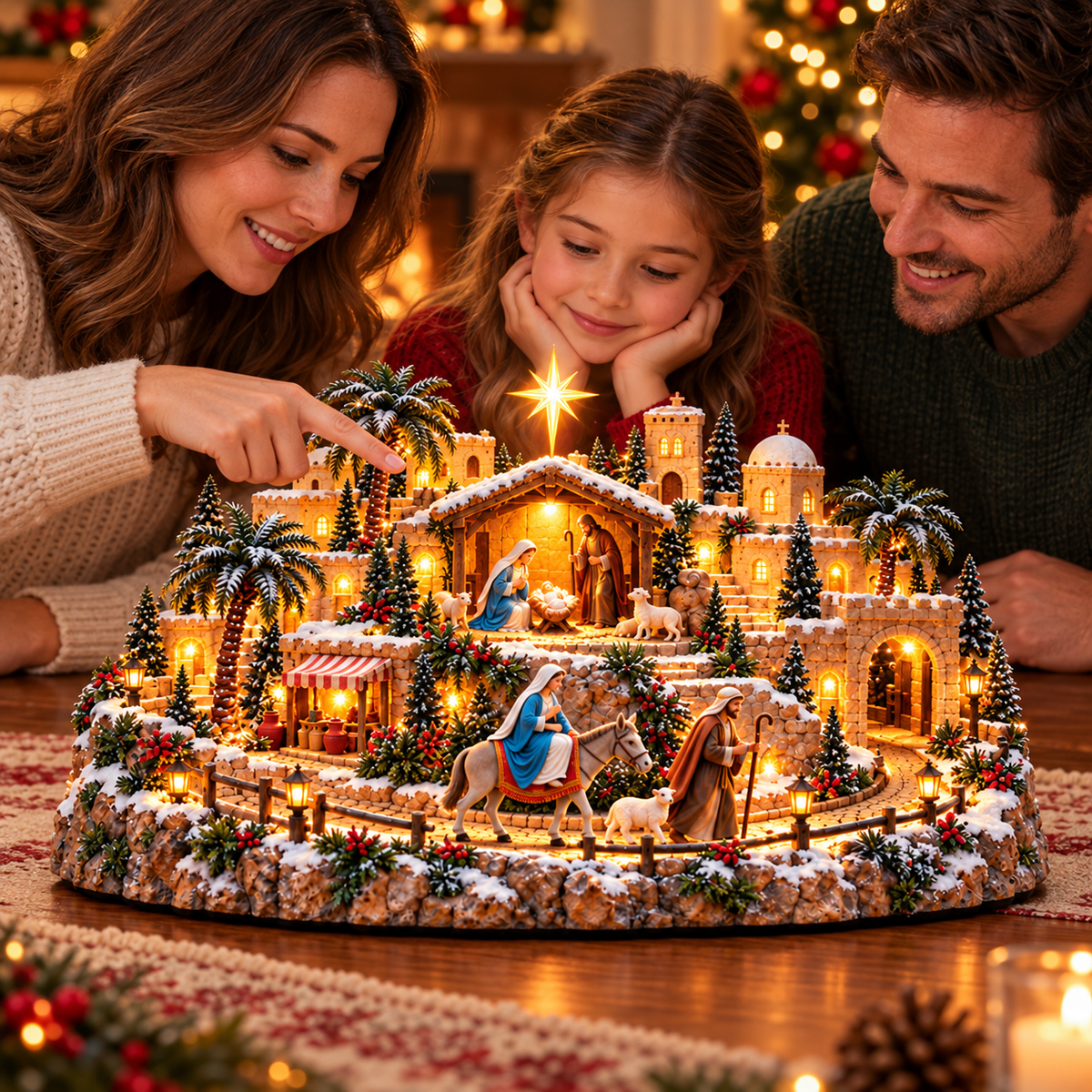 ✝️🌙 Road to Bethlehem™ | Lighted Holy Journey Christmas Village