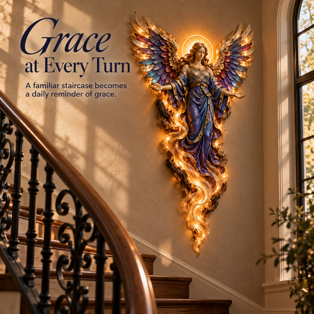 Lighted angel home decor
