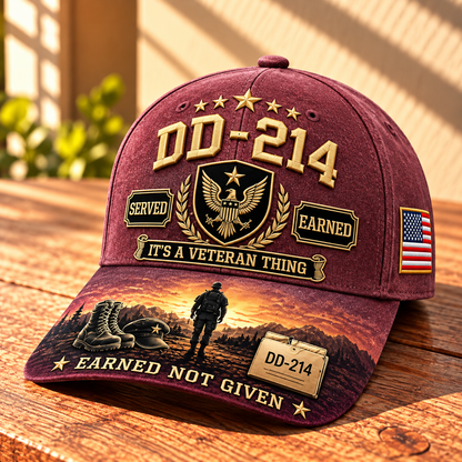 100% Handmade DD-214 Veteran Honor Embroidered Cap (𝗧𝗵𝗼𝗺𝗮𝘀 𝗠𝗶𝗹𝗹𝗲𝗿 𝐇𝐚𝐧𝐝𝐦𝐚𝐝𝐞®)-Buy 2 Get Extra 10% Off