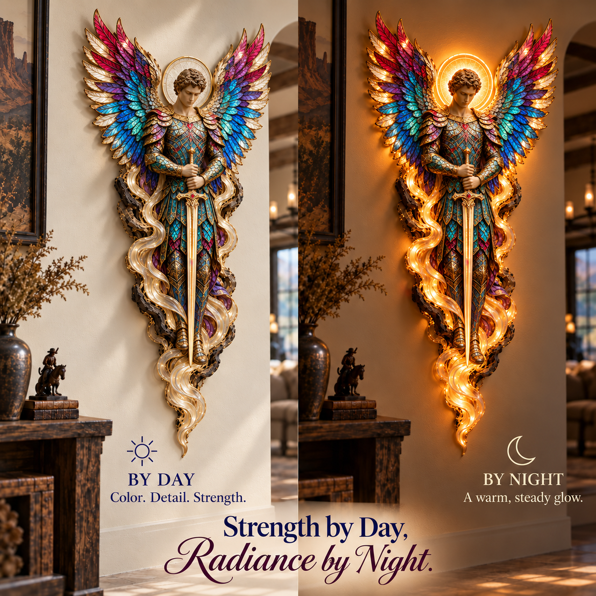 Michael angel wall sculpture