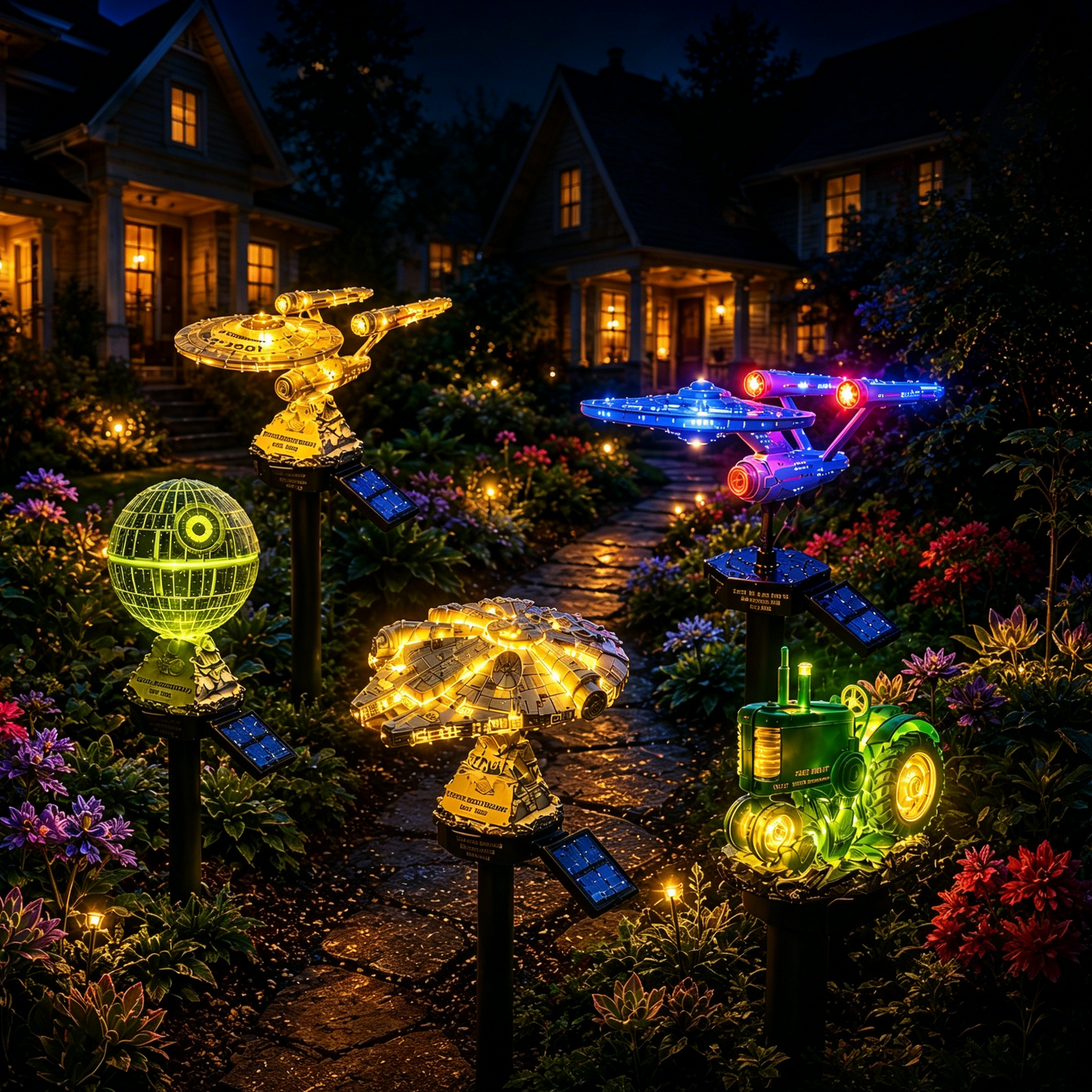 🔥 TODAY 52% OFF 🌌Turn Your Backyard Into a Sci-Fi Wonderland — 🌠Sci-Fi Starship Solar Garden Light