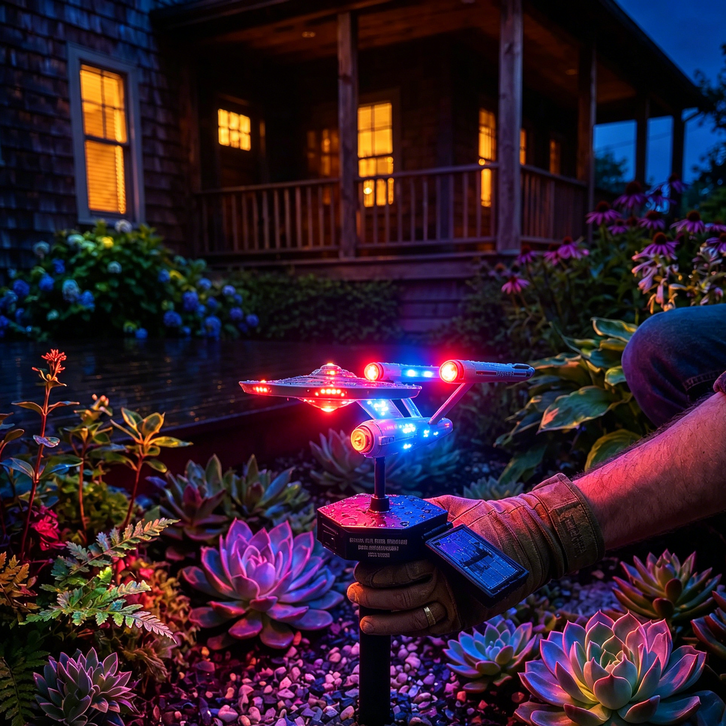🔥 TODAY 52% OFF 🌌Turn Your Backyard Into a Sci-Fi Wonderland — 🌠Sci-Fi Starship Solar Garden Light
