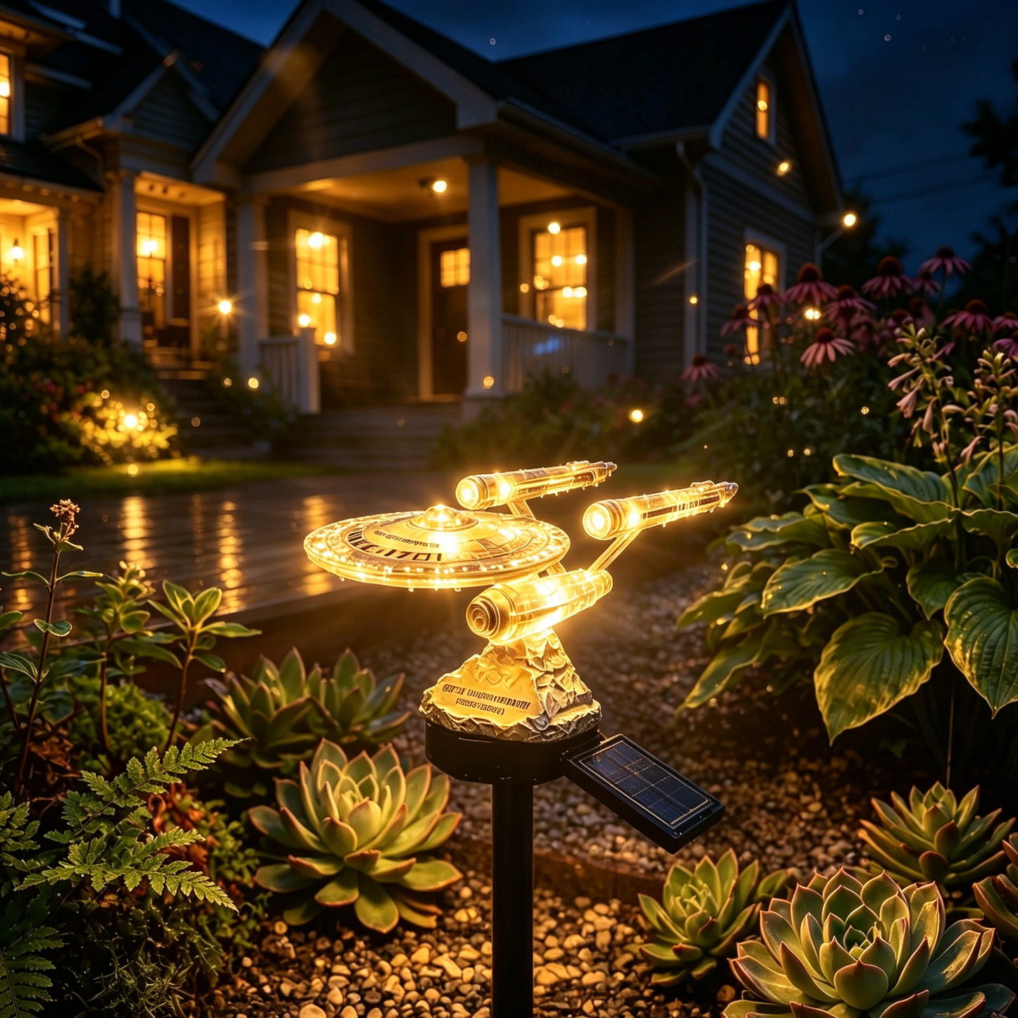 🔥 TODAY 52% OFF 🌌Turn Your Backyard Into a Sci-Fi Wonderland — 🌠Sci-Fi Starship Solar Garden Light