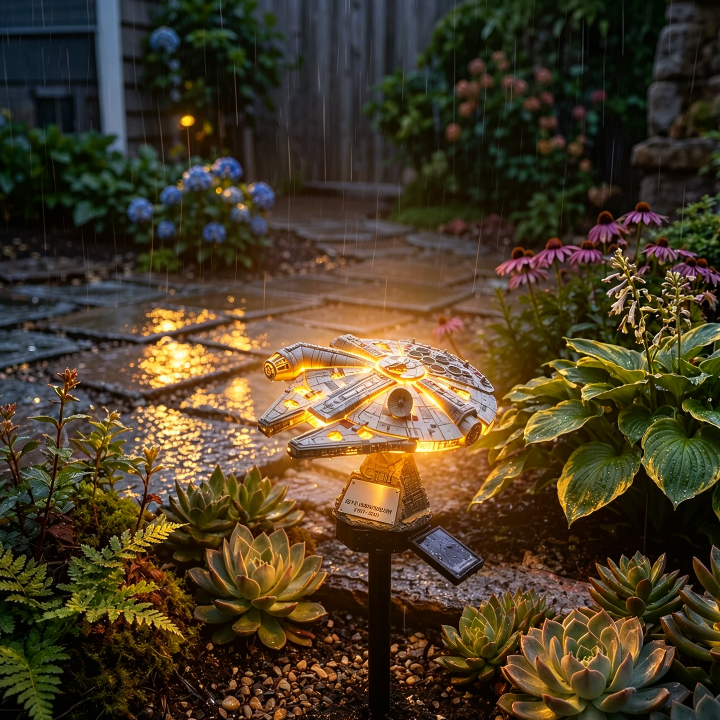 🔥 TODAY 52% OFF 🌌Turn Your Backyard Into a Sci-Fi Wonderland — 🌠Sci-Fi Starship Solar Garden Light