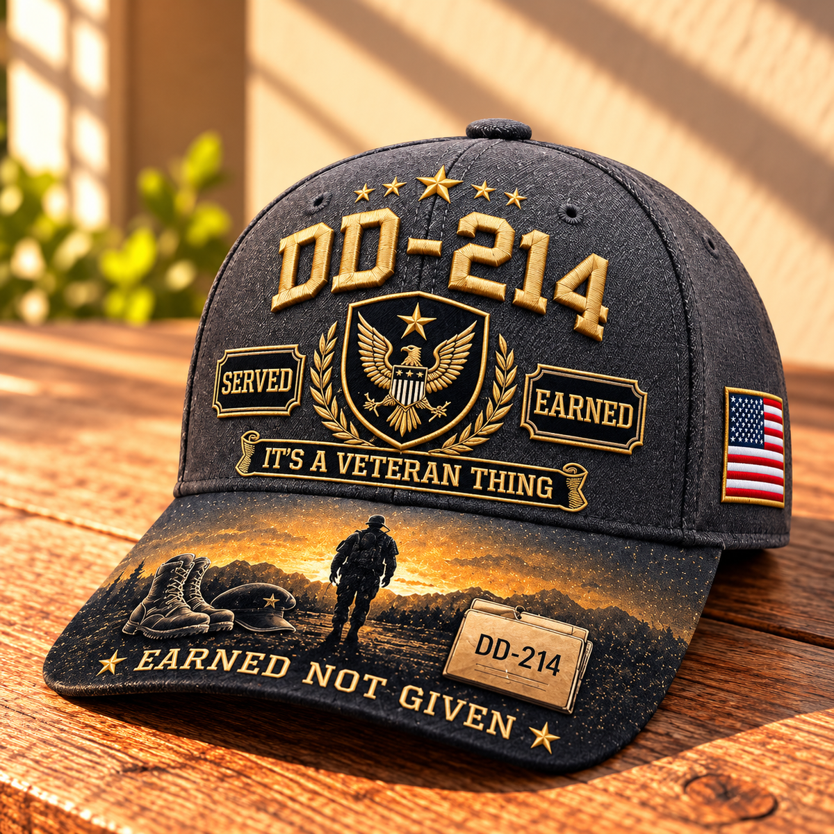 100% Handmade DD-214 Veteran Honor Embroidered Cap (𝗧𝗵𝗼𝗺𝗮𝘀 𝗠𝗶𝗹𝗹𝗲𝗿 𝐇𝐚𝐧𝐝𝐦𝐚𝐝𝐞®)-Buy 2 Get Extra 10% Off