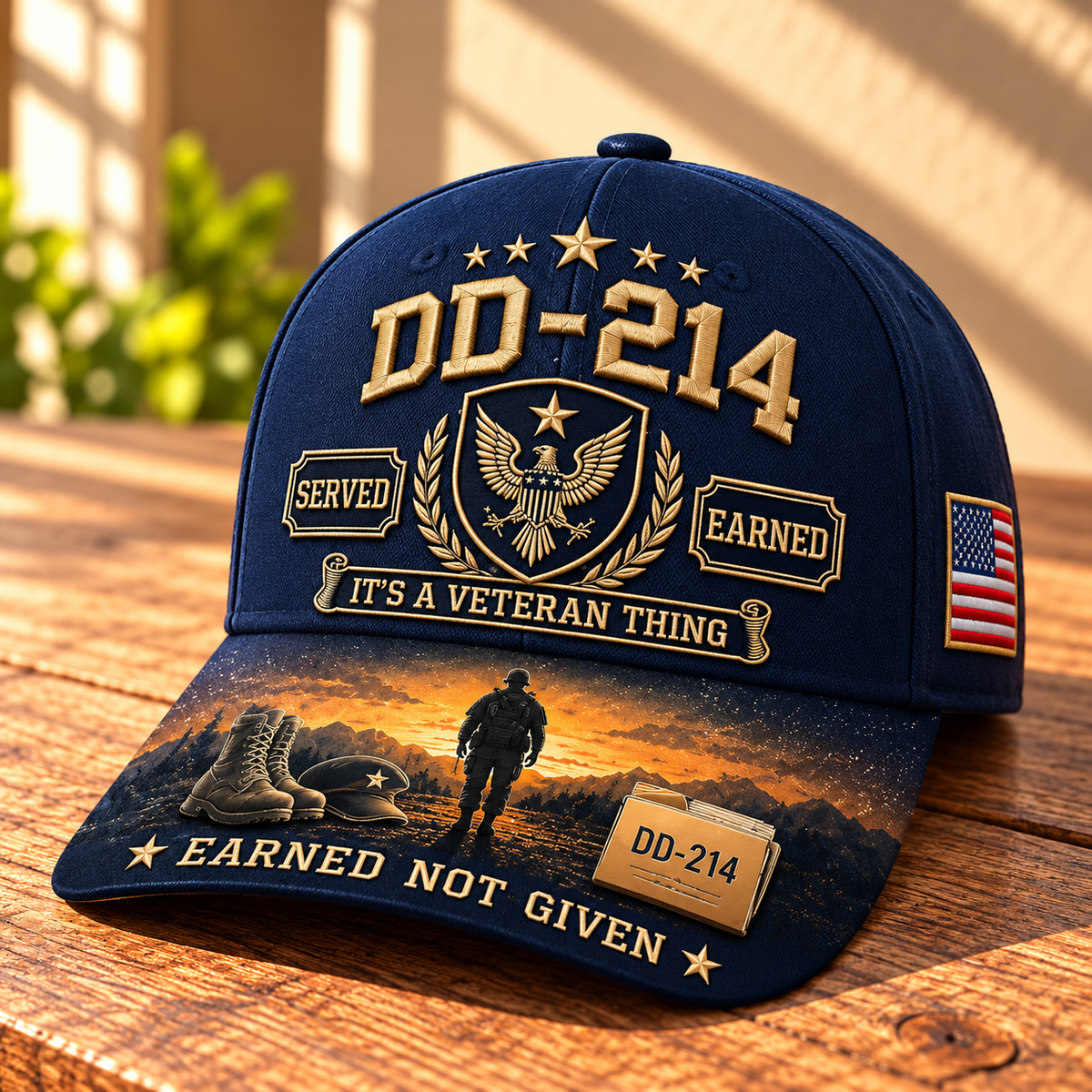 100% Handmade DD-214 Veteran Honor Embroidered Cap (𝗧𝗵𝗼𝗺𝗮𝘀 𝗠𝗶𝗹𝗹𝗲𝗿 𝐇𝐚𝐧𝐝𝐦𝐚𝐝𝐞®)-Buy 2 Get Extra 10% Off