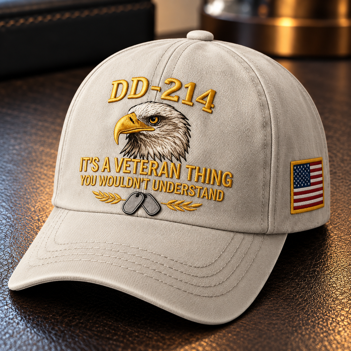 100% Handmade DD-214 Veteran Honor Embroidered Cap(𝐂𝐡𝐚𝐝 𝐒𝐦𝐢𝐭𝐡 𝐇𝐚𝐧𝐝𝐦𝐚𝐝𝐞®)