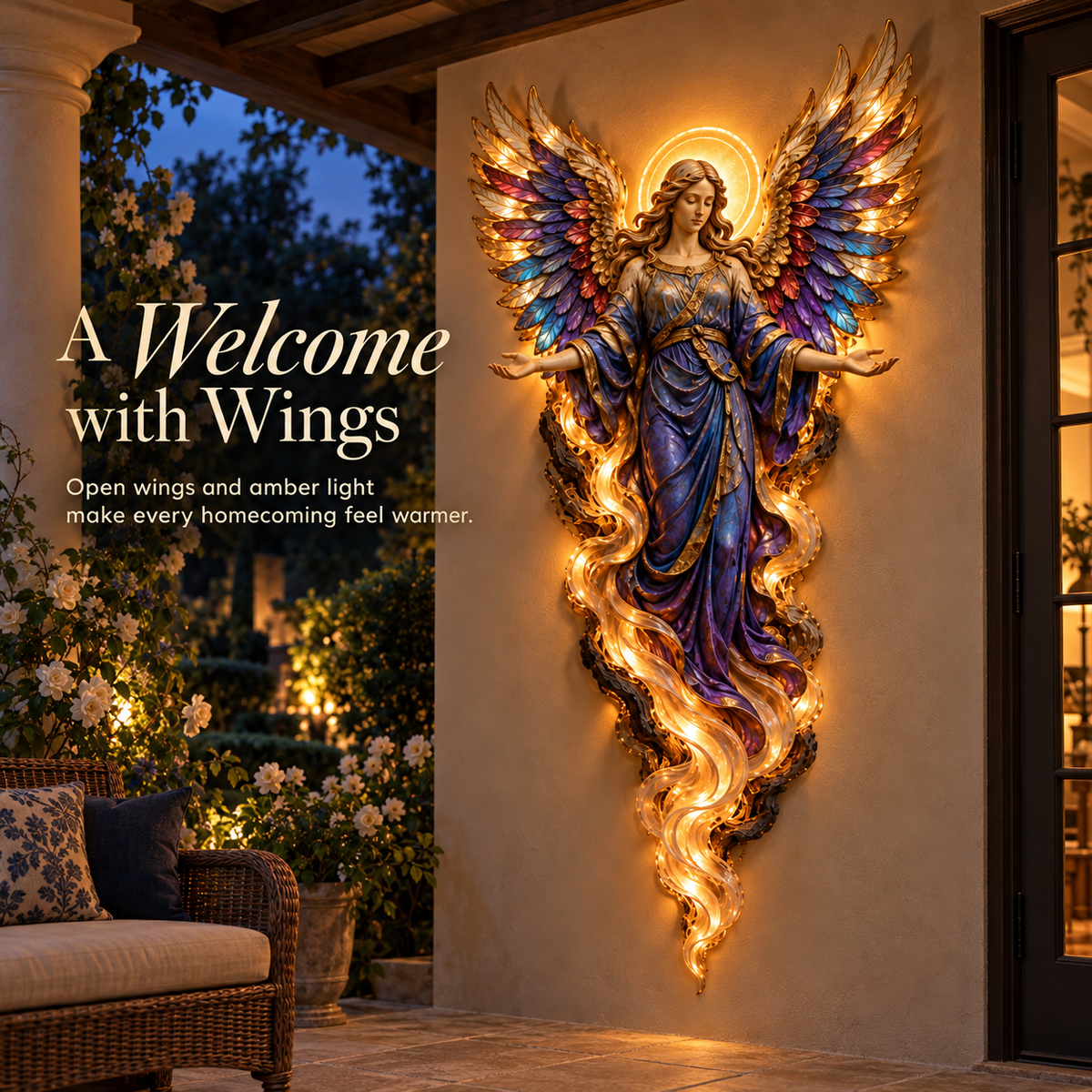 🔥 LAST DAY 50% OFF-✝️ Heavenly Radiance™ Lighted Angel Wall Sculpture ✨