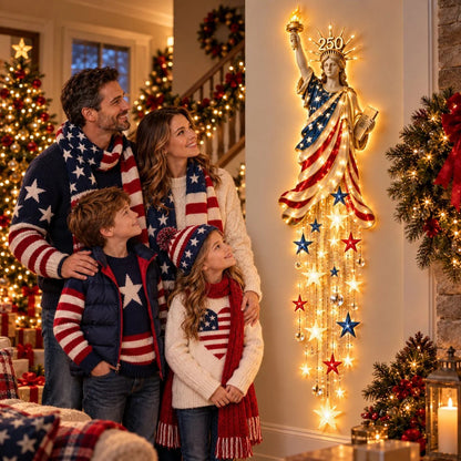 🇺🇸🗽 Liberty 250 Starfall Wall Glow – Patriotic Anniversary Lighted Keepsake