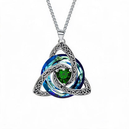 🔥LAST DAY 50% OFF - ✝️12-Month Birthstone Celtic Trinity Knot Necklace 💖