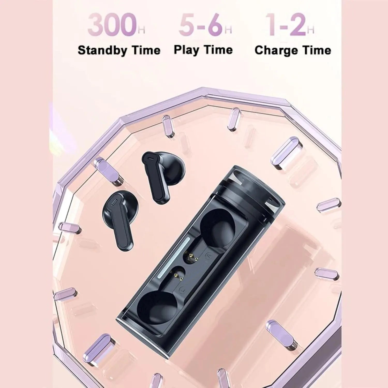 🎧 Wireless Earbuds – Bluetooth 5.3 True Wireless Stereo Headphones with 13mm Hi-Fi Drivers, ENC Call Noise Cancellation, 50H Max Battery, IPX5 Waterproof & Smart Touch Control for iOS, Android & PC