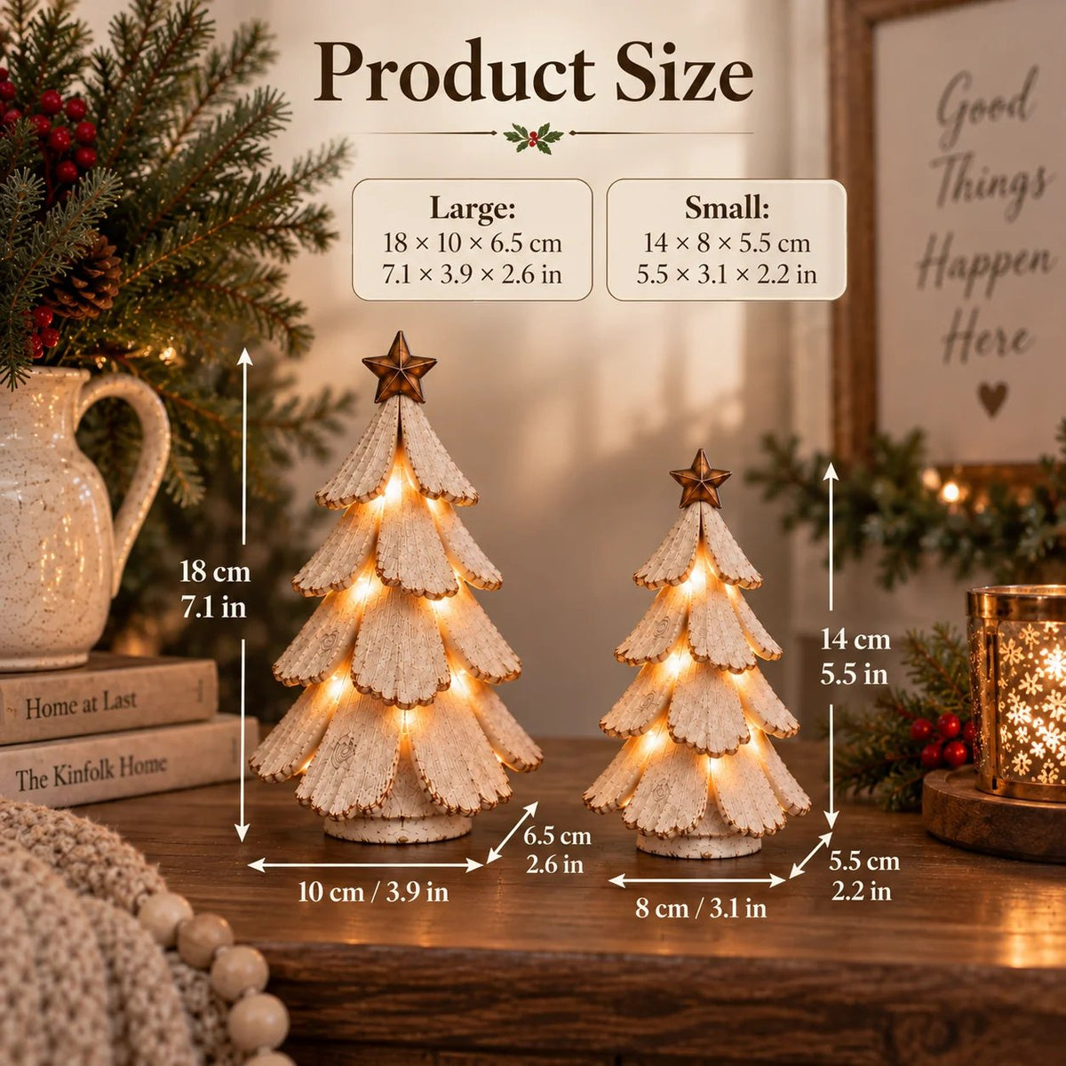 🔥Last Day 49% OFF🎄🌙Vintage Lighted Christmas Tree Figurine