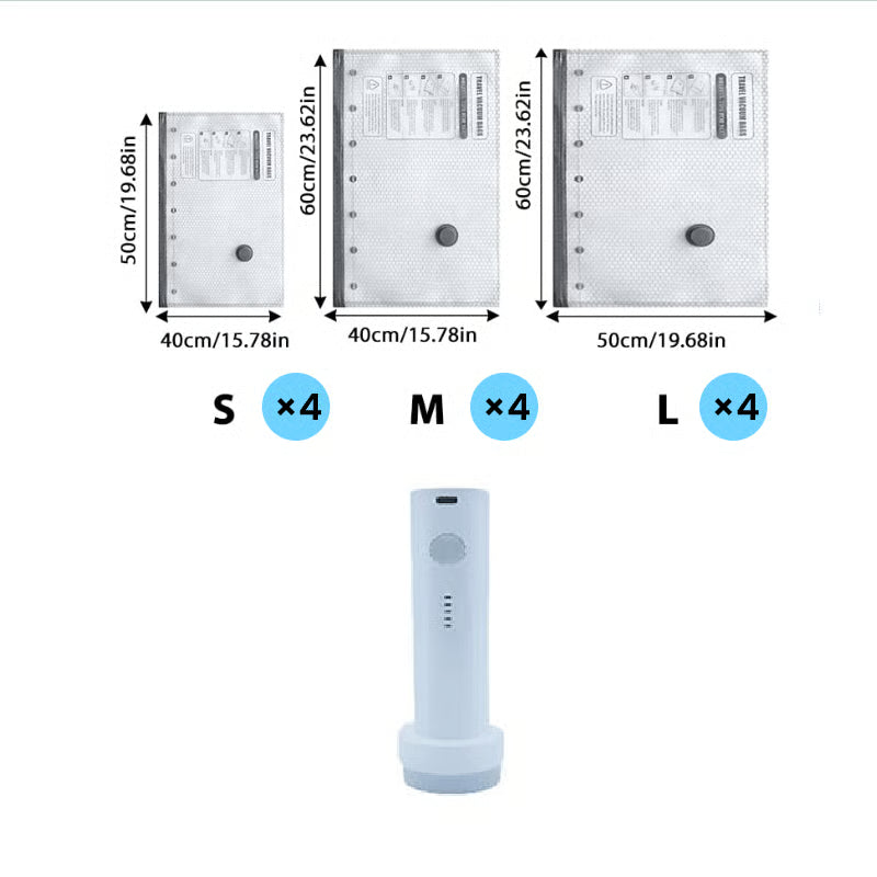 Vacuum Storage Bags with Electric Pump