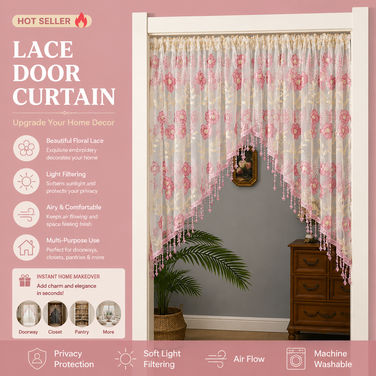 🎉 2026 Sale — Over 15,000 Sold! 🚪 Boho Charm for Your Door – No Tools, No Drilling, Pure Elegance! 🌸