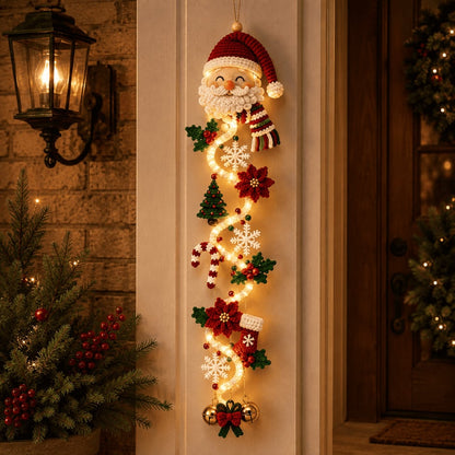 ⏳ 65% OFF – 🎄MerryCascade™ Glowing Christmas Door Hanger | 6 Festive Lighted Designs with Warm Glow, Dimensional Details & Space-Saving Vertical Décor ✨