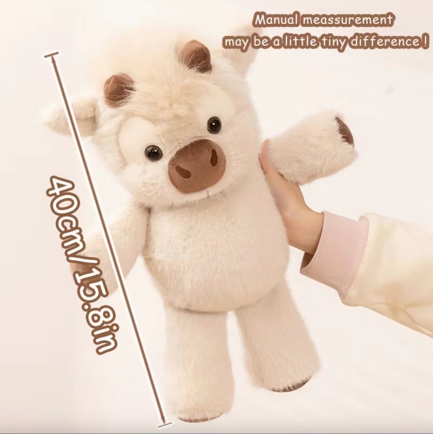 Fluffy Farm Cow Plush